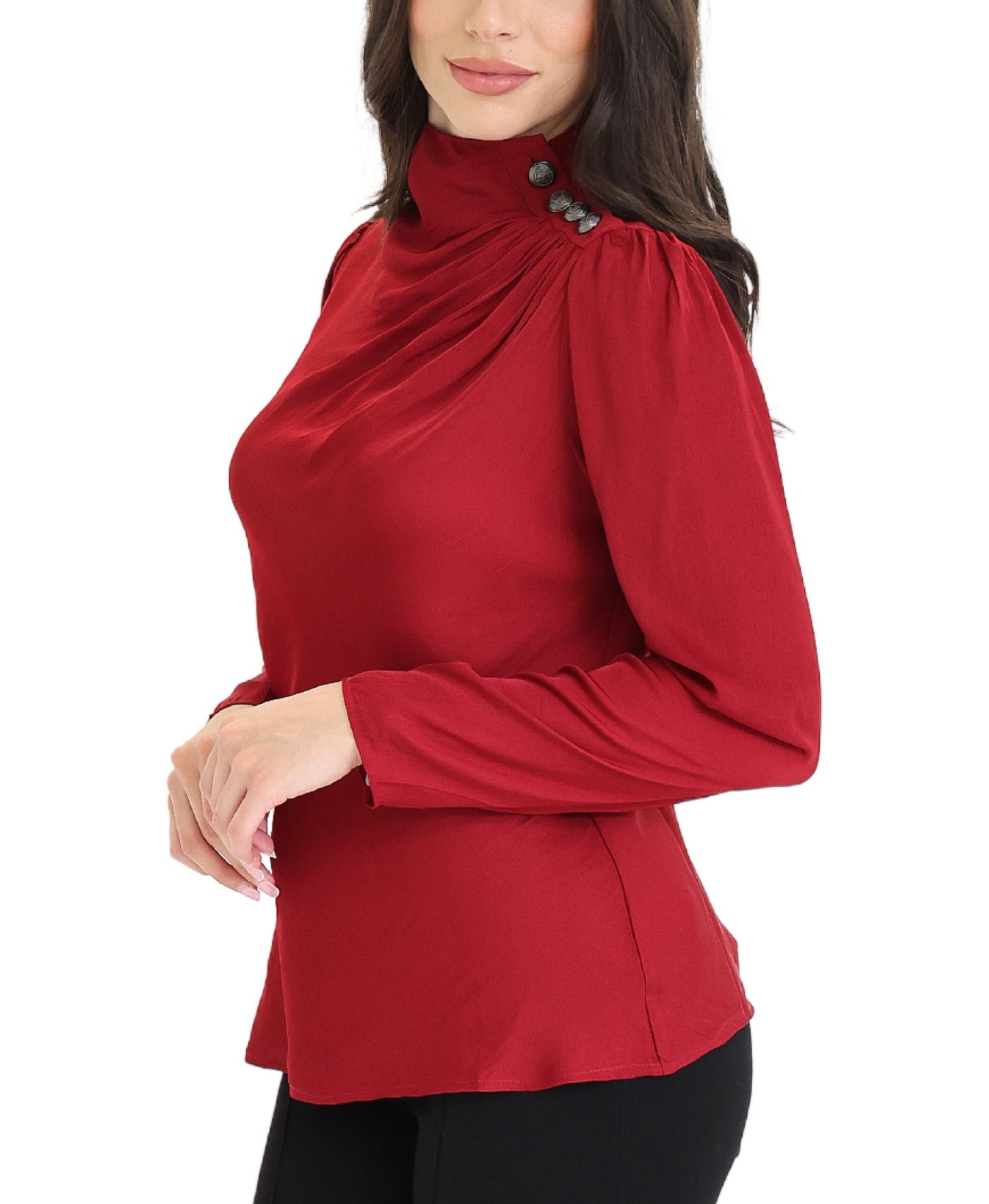 Mock Neck Blouse view 1