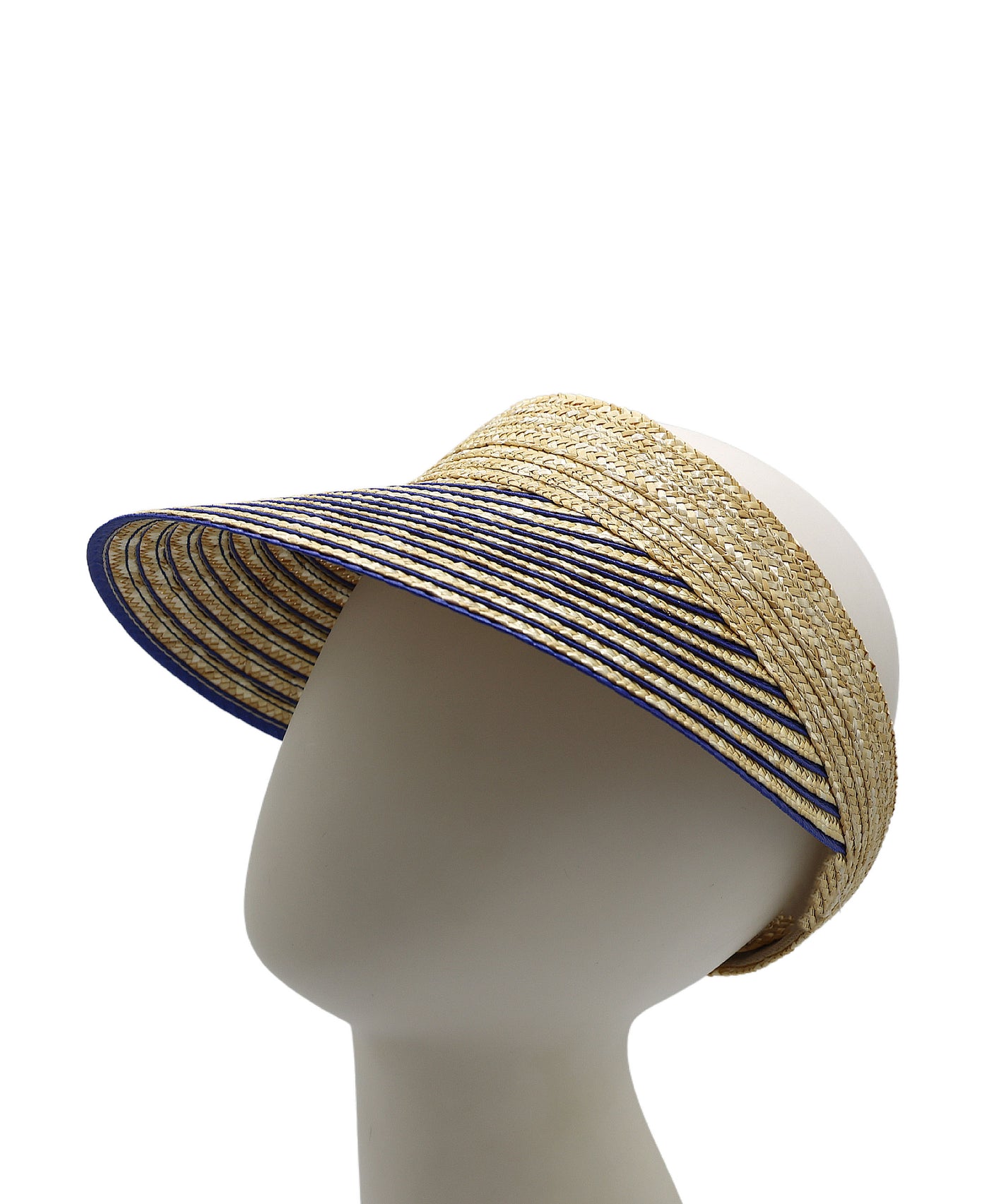 Straw Striped Visor Hat view 1