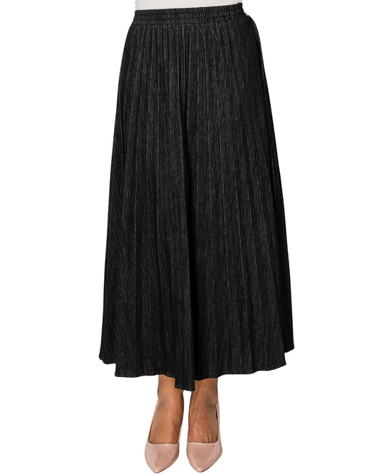 Pleated Denim Skirt view 