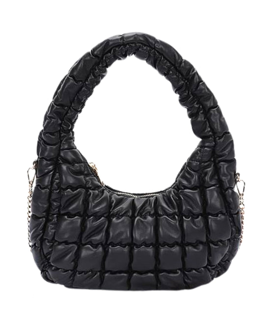 Faux Leather Quilted Handbag view 