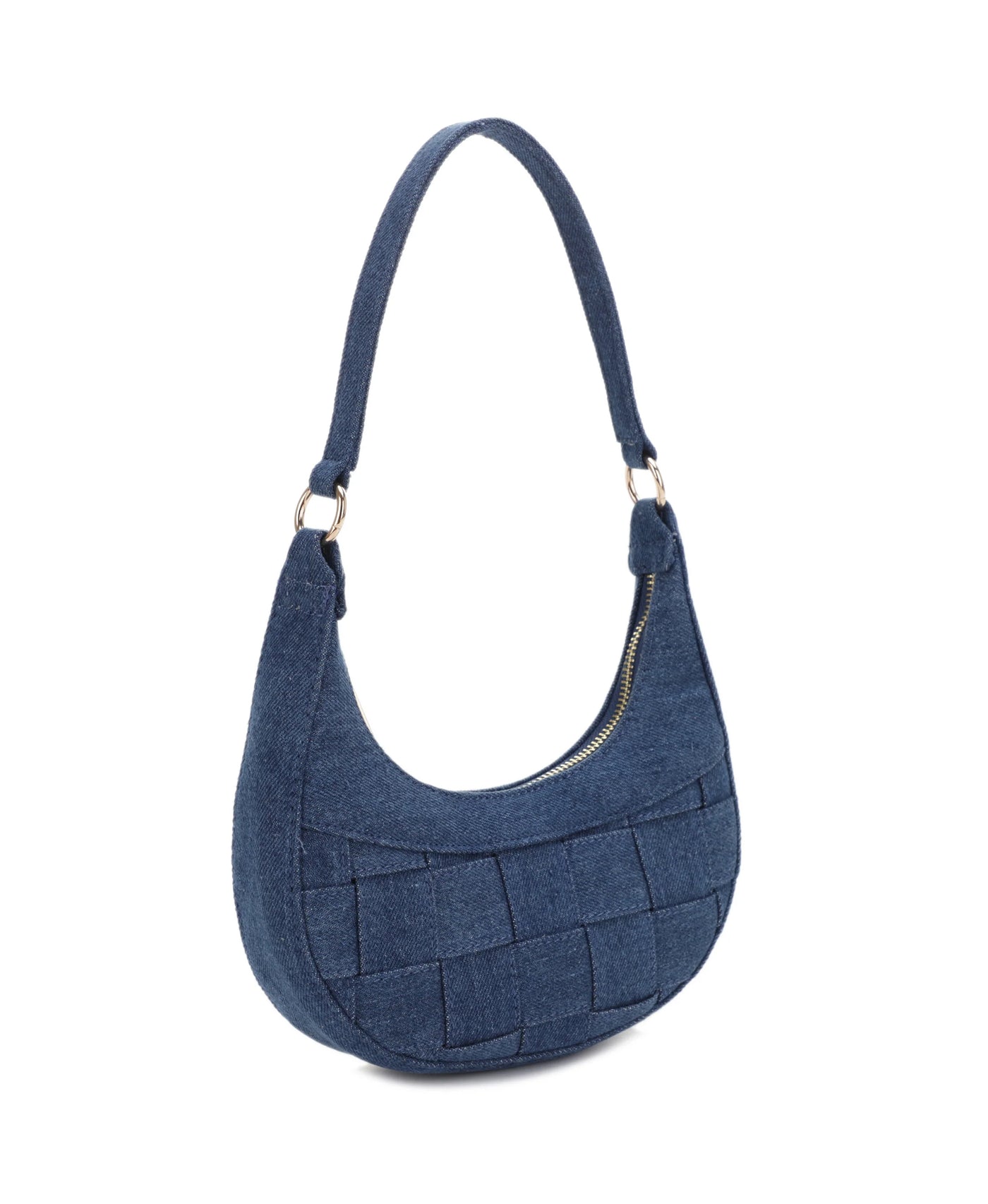 Woven Denim Shoulder Bag view 1