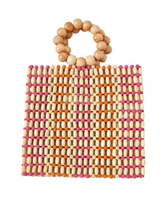 Wood Beaded Handbag view 