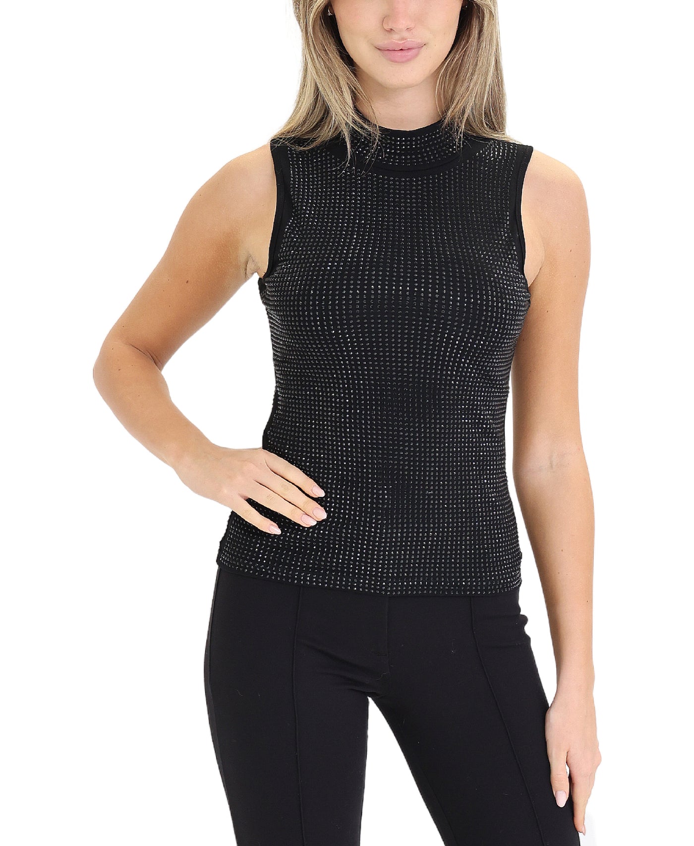 Crystal Studded Knit Tank view 1