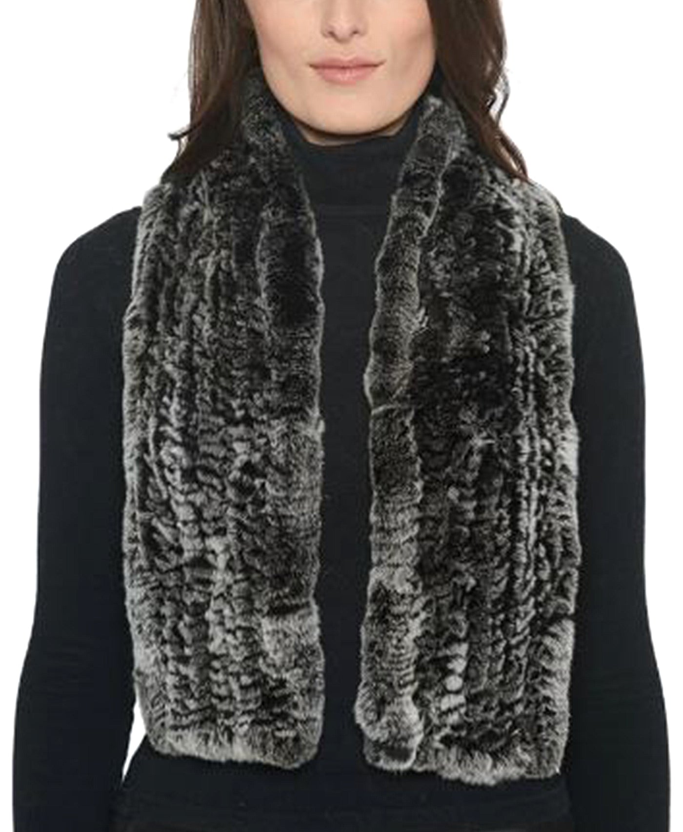 Fur Knit Pull Thru Scarf view 1