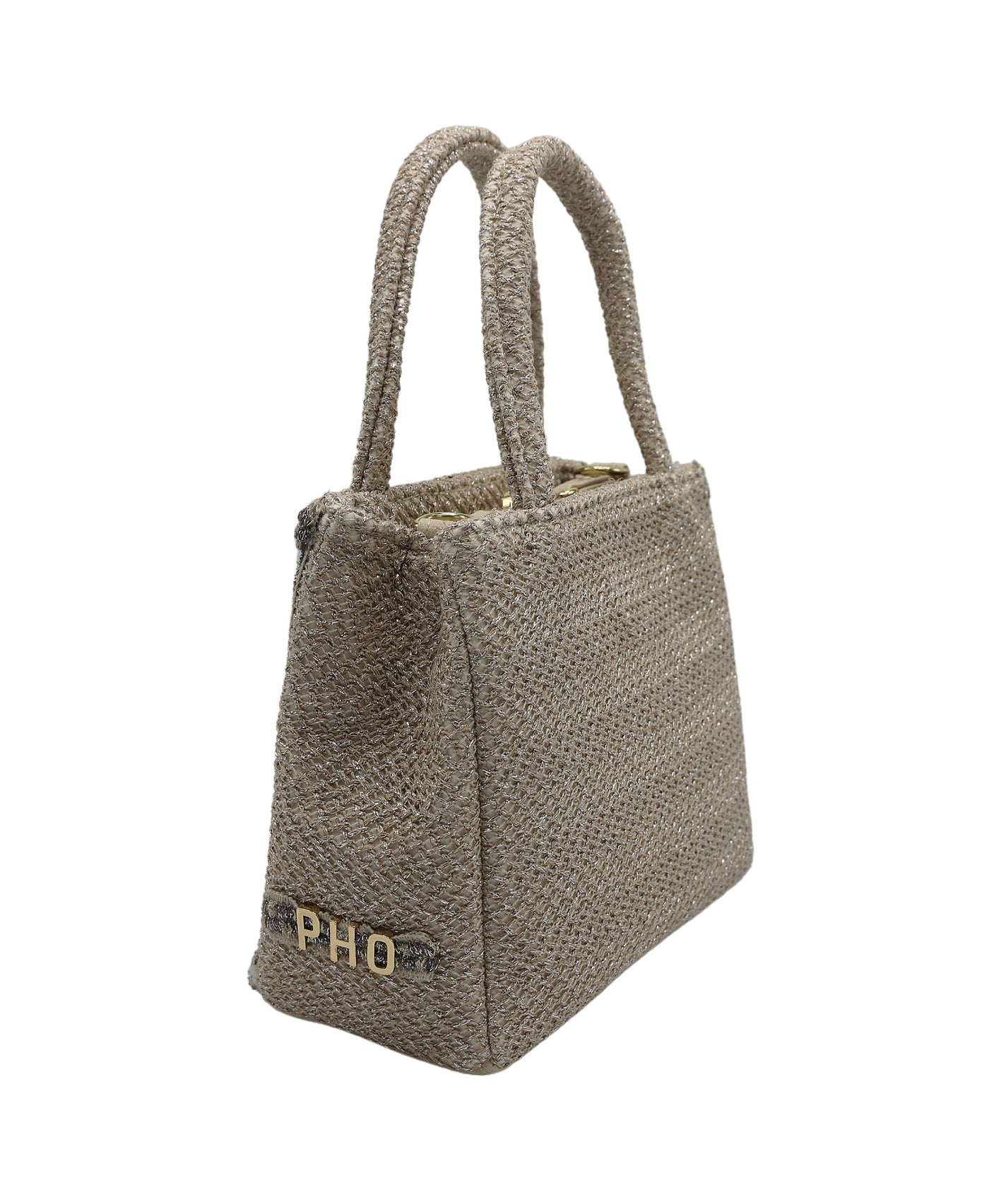 Metallic Mesh Handbag w/ Bow view 2