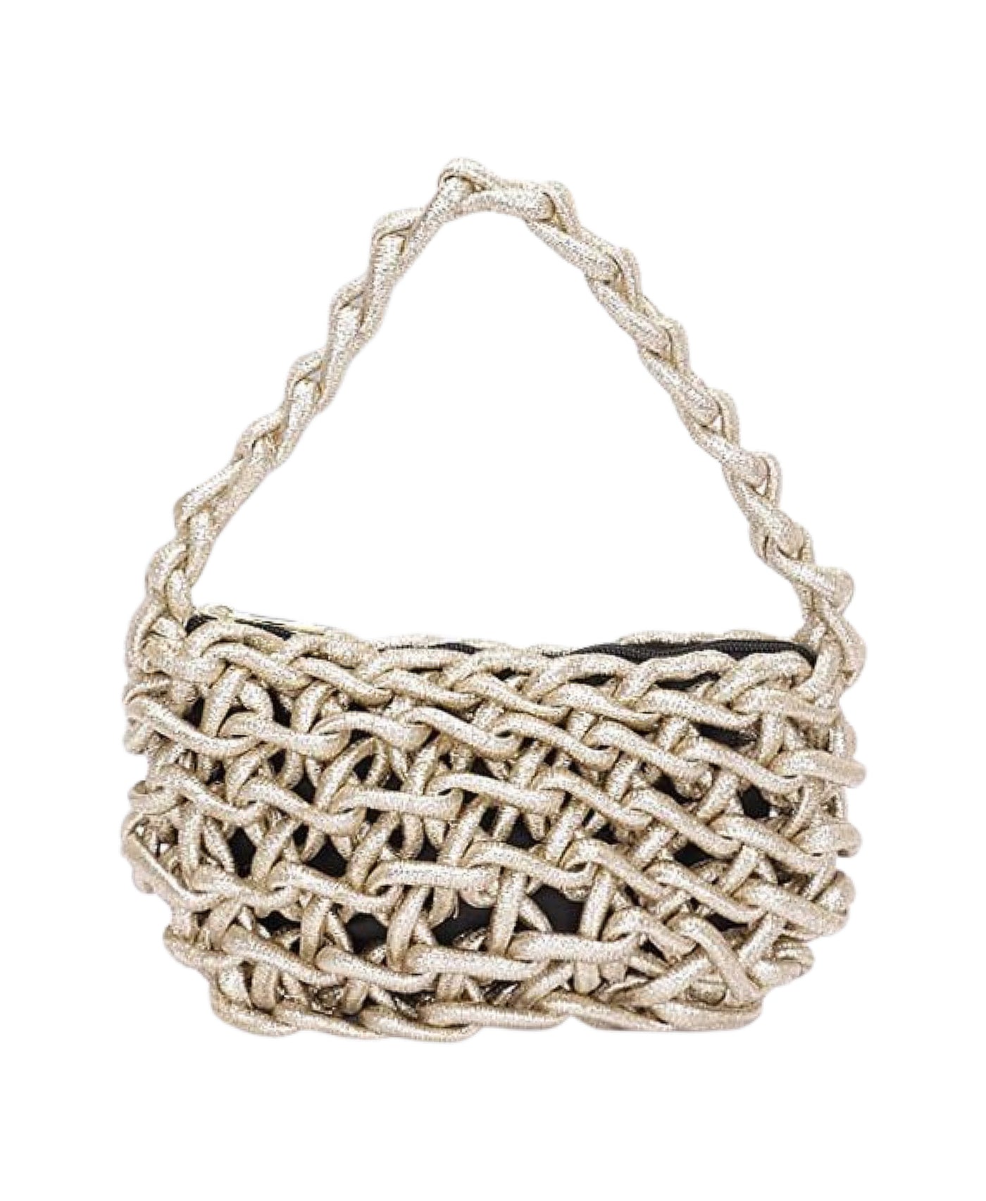 Metallic Braided Handbag view 1