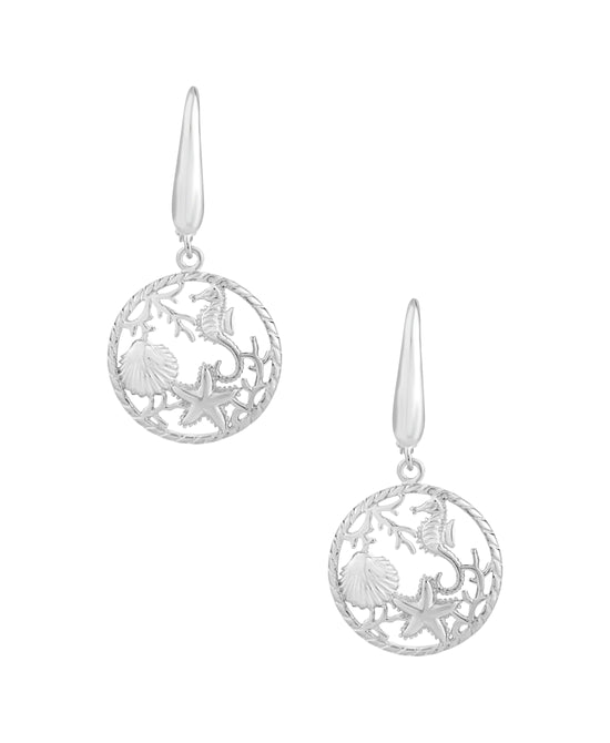 Sterling Silver Sealife Earrings view 