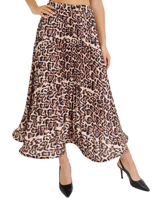 Leopard Print Midi Skirt view 