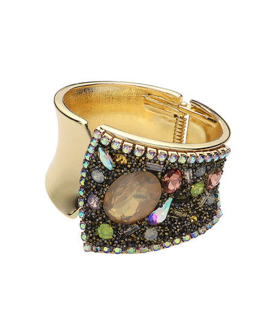 Oval Embellished Bangle Bracelet image 1