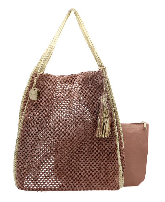 2in1 Straw Weave Tote Bag view 