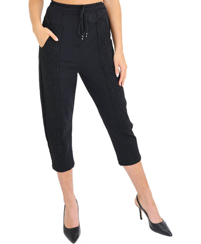 Silver Pinstripe & Solid Pants image 1