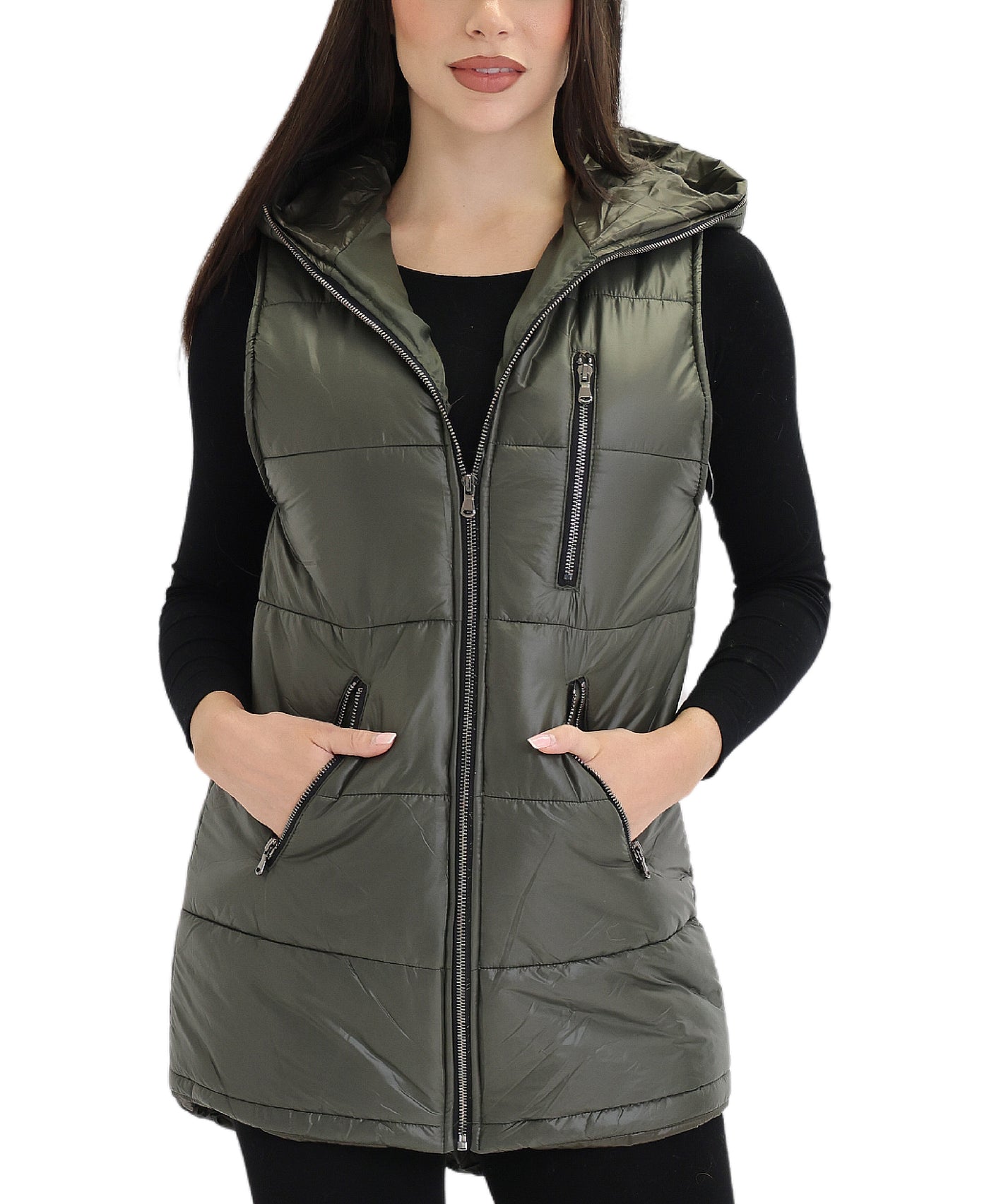 Puffer Vest w/ Hood view 1