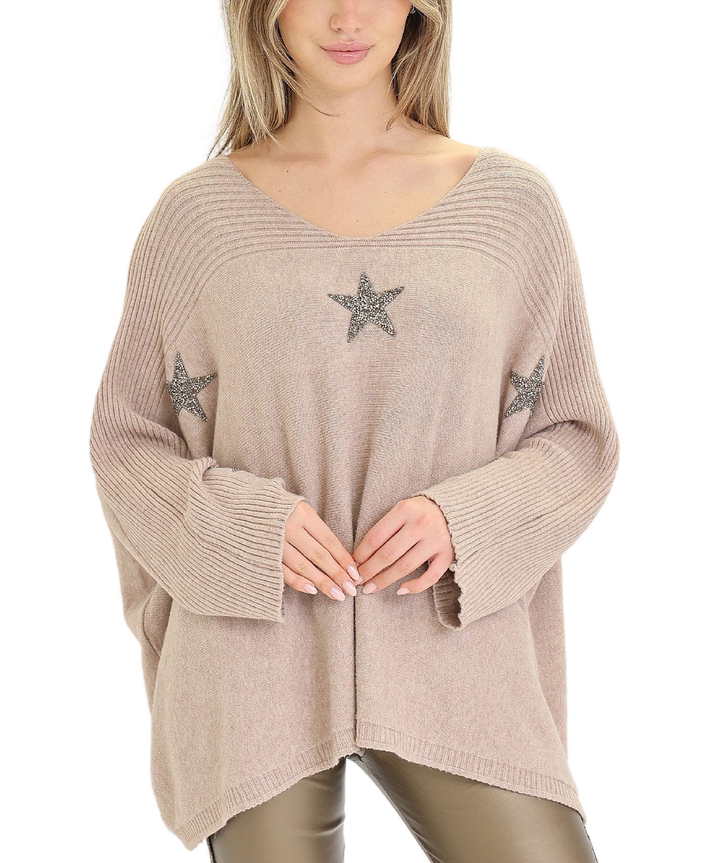 Sweater w/ Shimmer Stars view 1