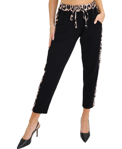 Pants w/ Leopard Print Trim image 1