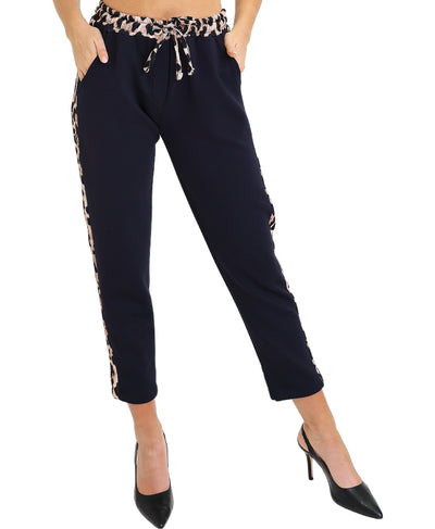 Pants w/ Leopard Print Trim image 1