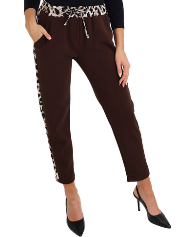 Pants w/ Leopard Print Trim image 1