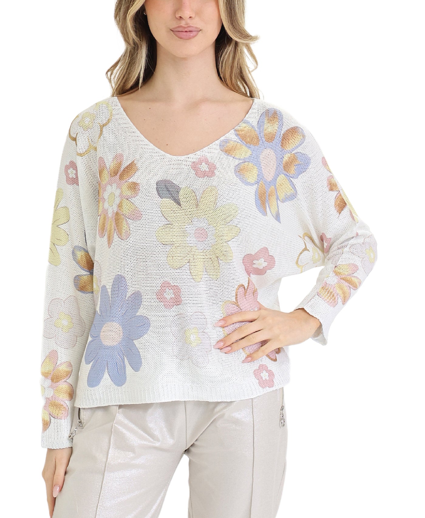 Floral Knit Top view 1