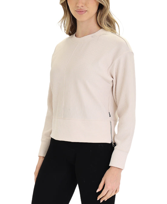 Ribbed Top w/ Zipper Detail view 