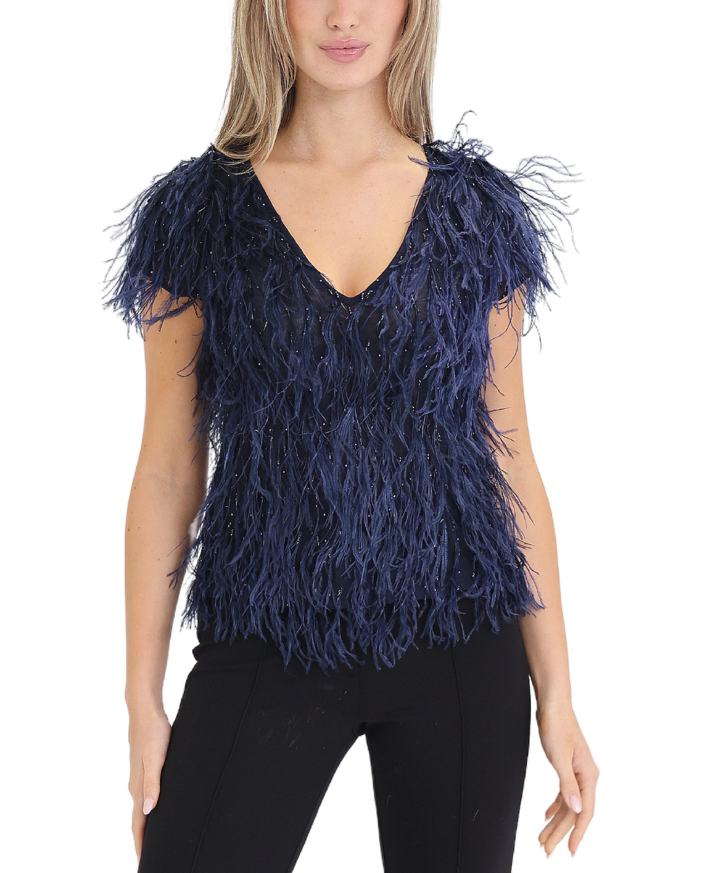 Feather Trim Blouse view 1