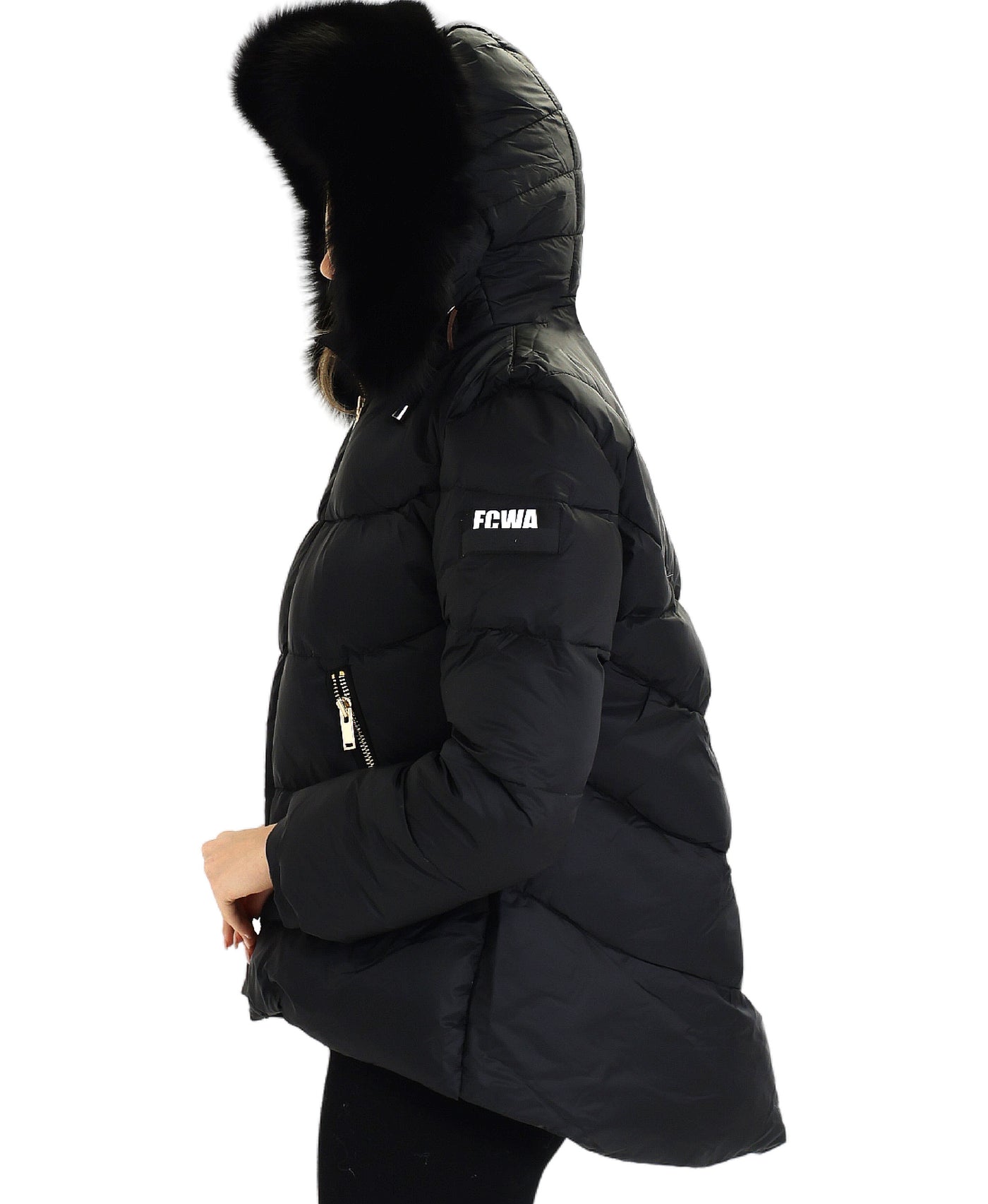 Hi-Lo Puffer Jacket w/ Fox Fur Hood view 2