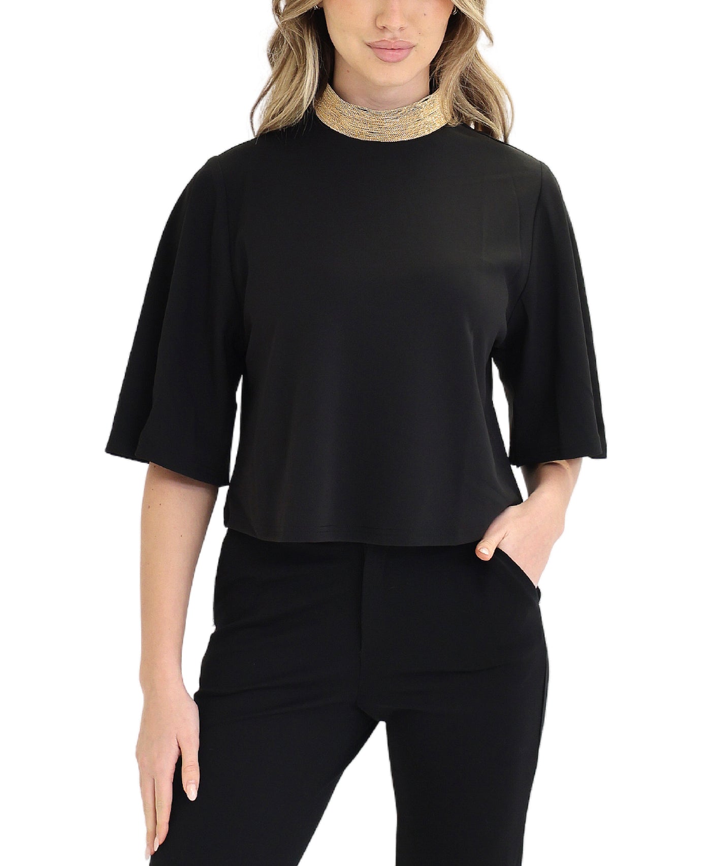 Mock Neck Blouse view 1