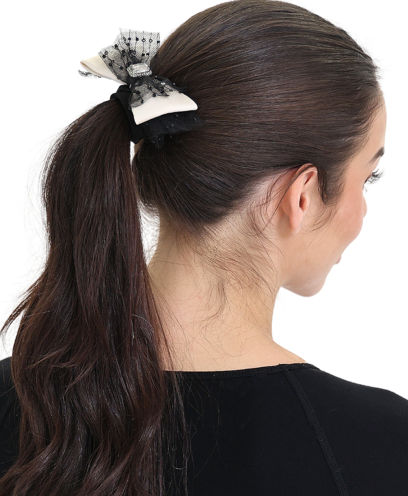 Scrunchie w/ Crystal Bow view 1