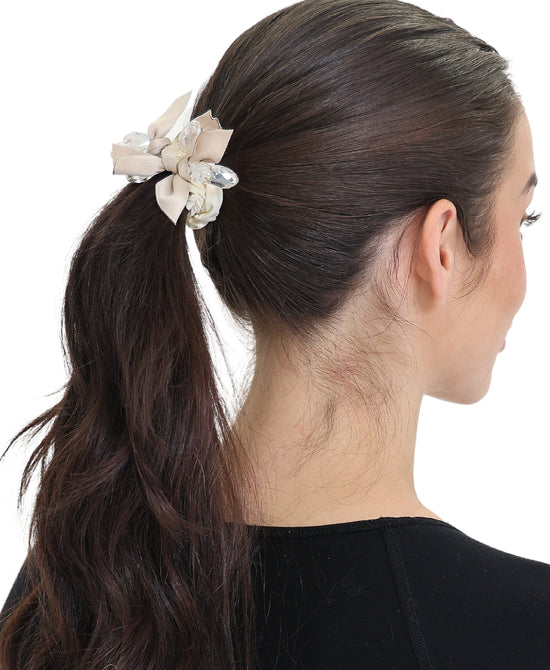 Scrunchie w/ Crystals & Ribbon view 