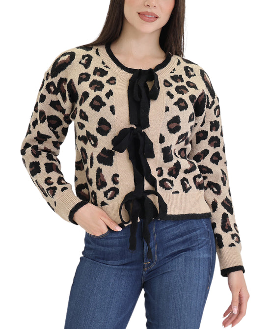 Leopard Cardigan Sweater view 