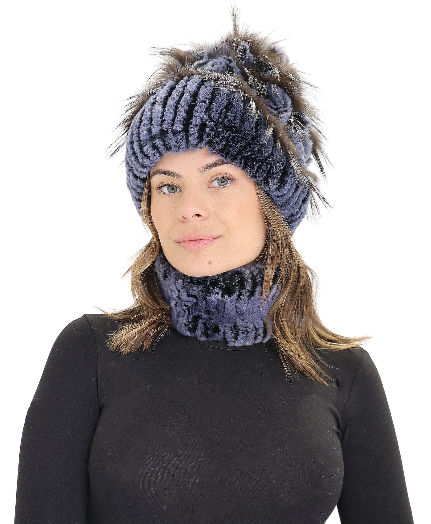 Fur Hat & Neck Warmer 2pc Set view 1