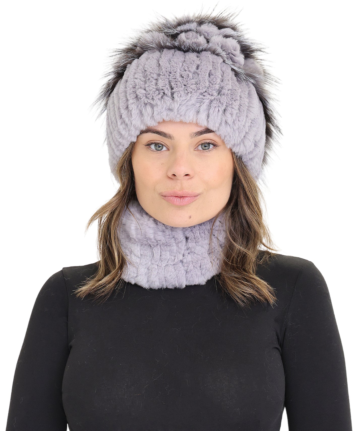 Fur Hat & Neck Warmer 2pc Set view 1