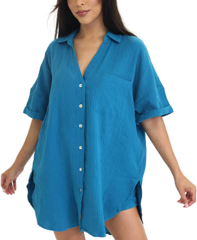 Solid Oversized Tunic Top