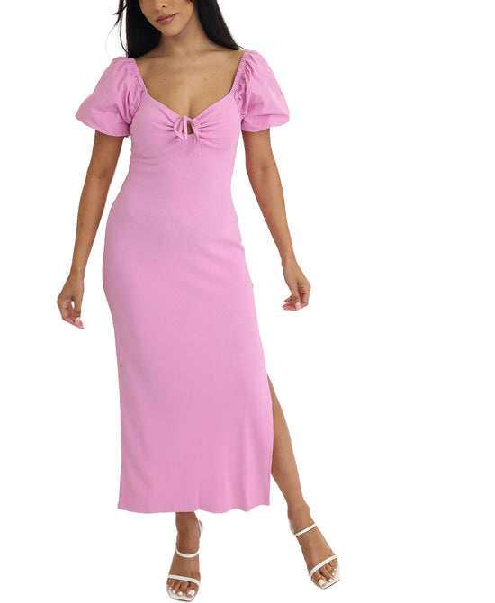 Maxi Dress w/ Puff Sleeves view 