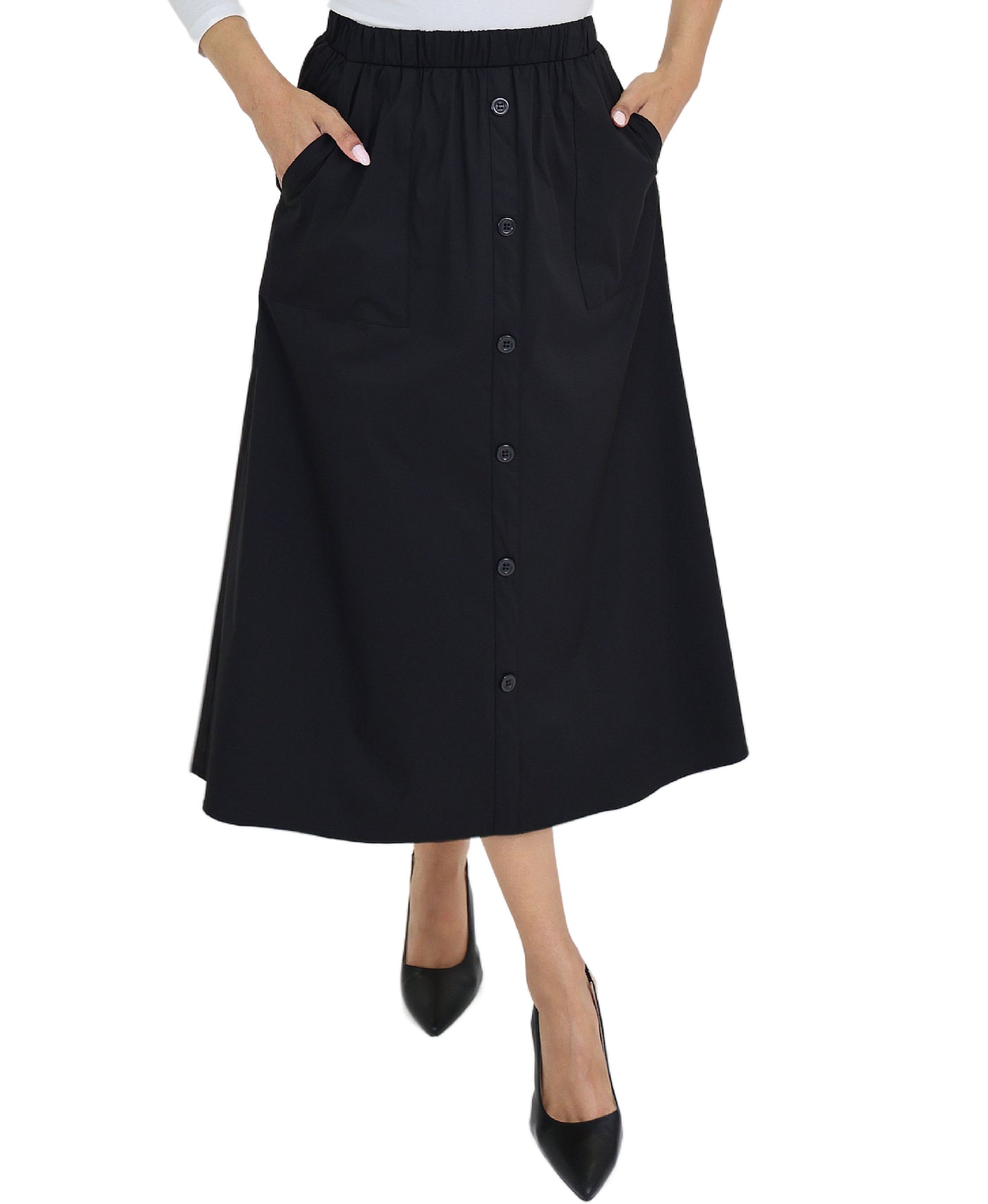 Solid Midi Skirt view 1
