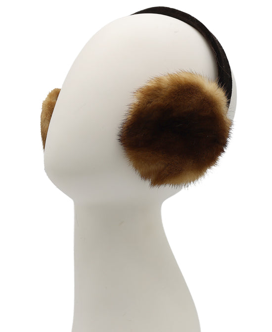 Mink Fur Earmuffs view 