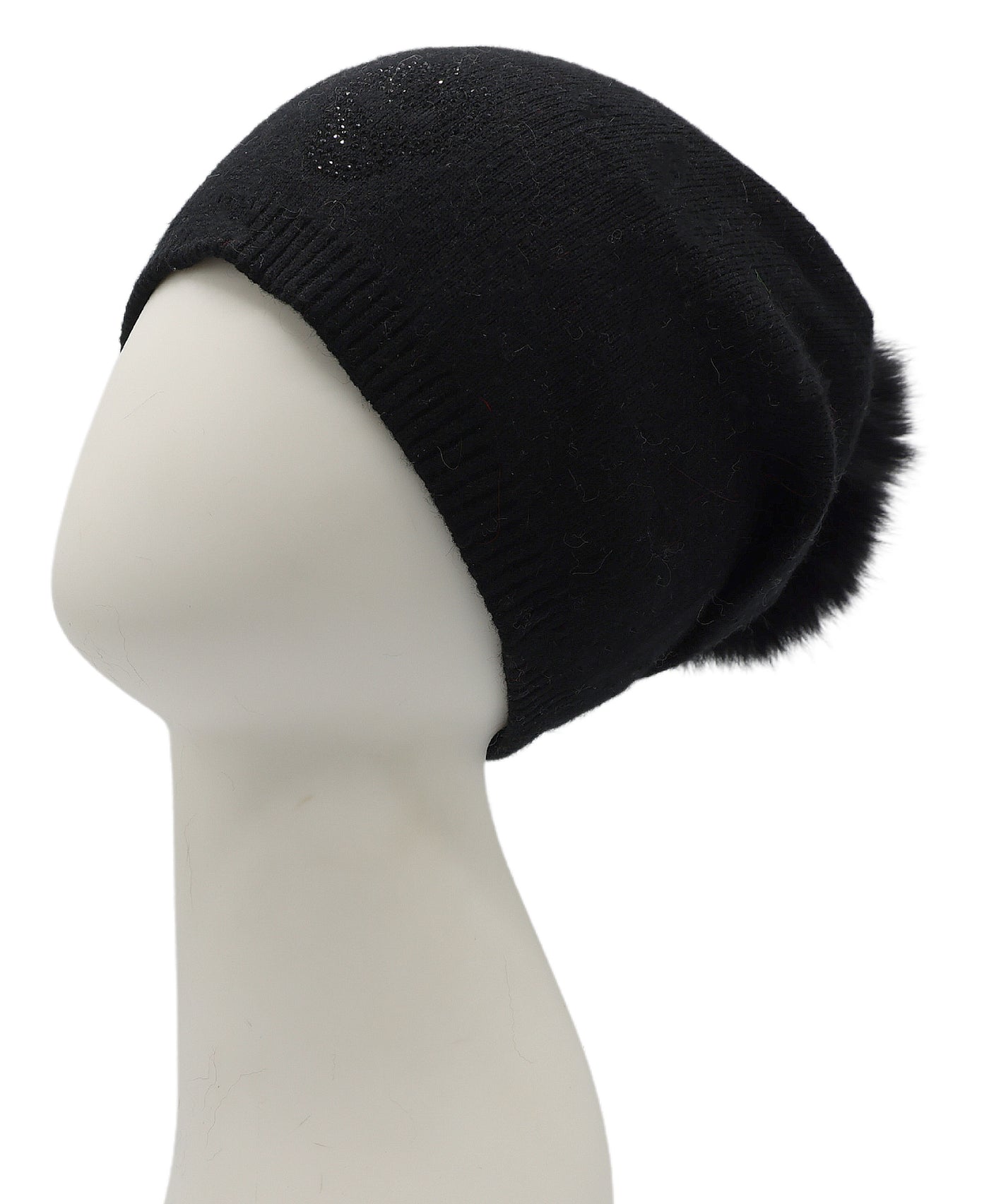 Skull Hat w/ Fur Pom view 1