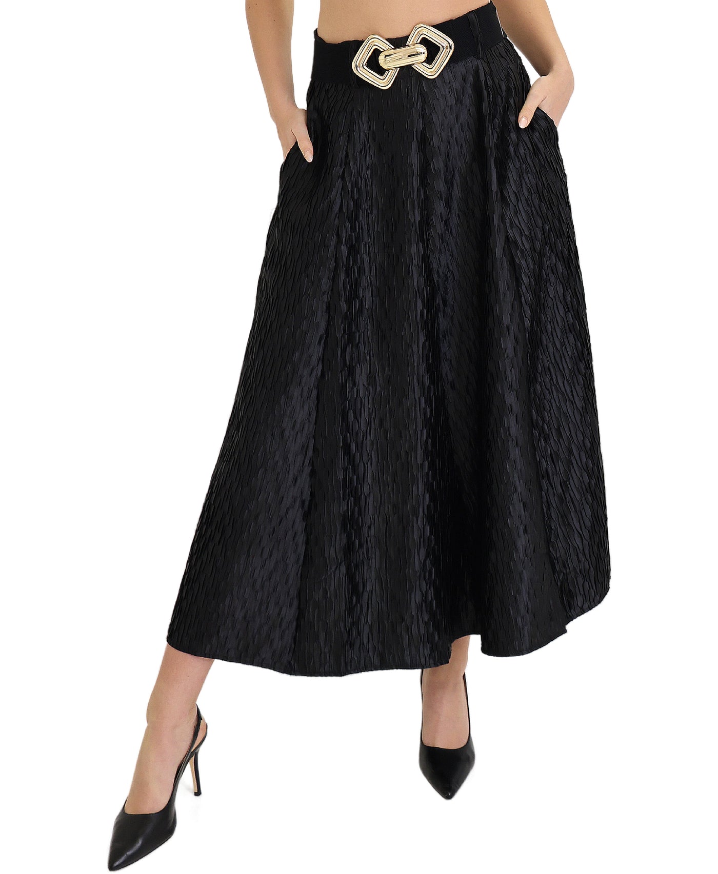 Textured Maxi Skirt view 1