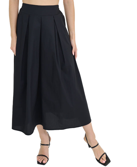 Box Pleated Midi Skirt view 