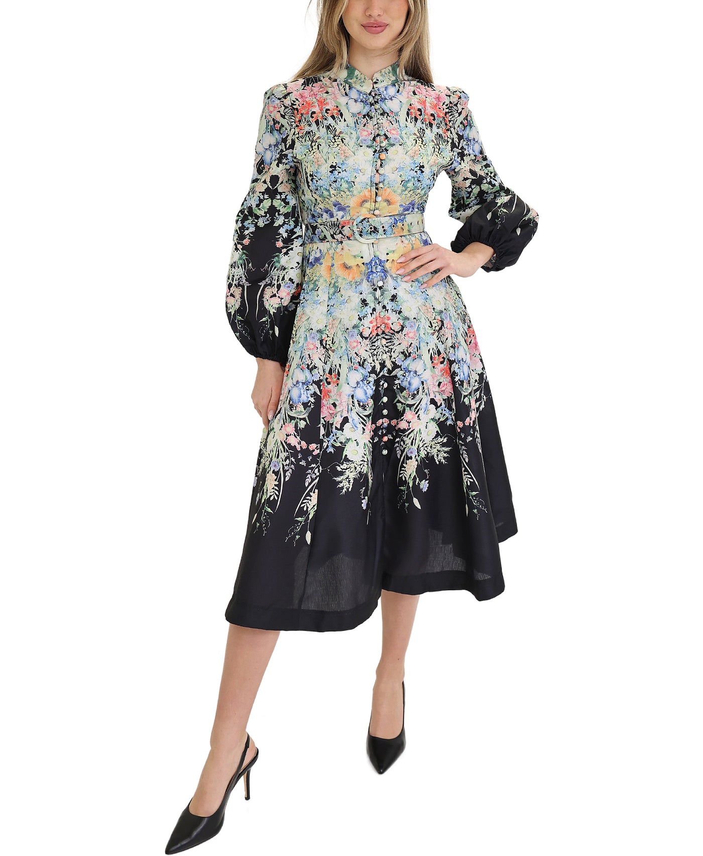 Floral Print Midi Dress view 1