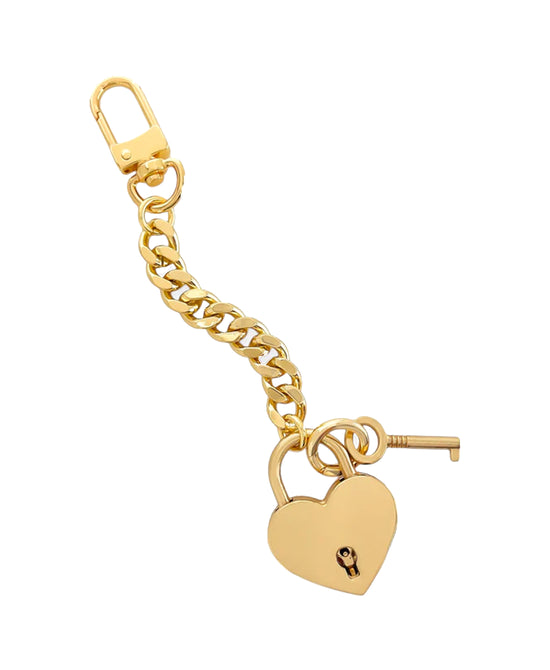 Heart w/ Key Bag Charm view 