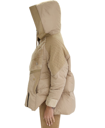 Down Puffer Jacket w/ Mink Fur Trim image 2