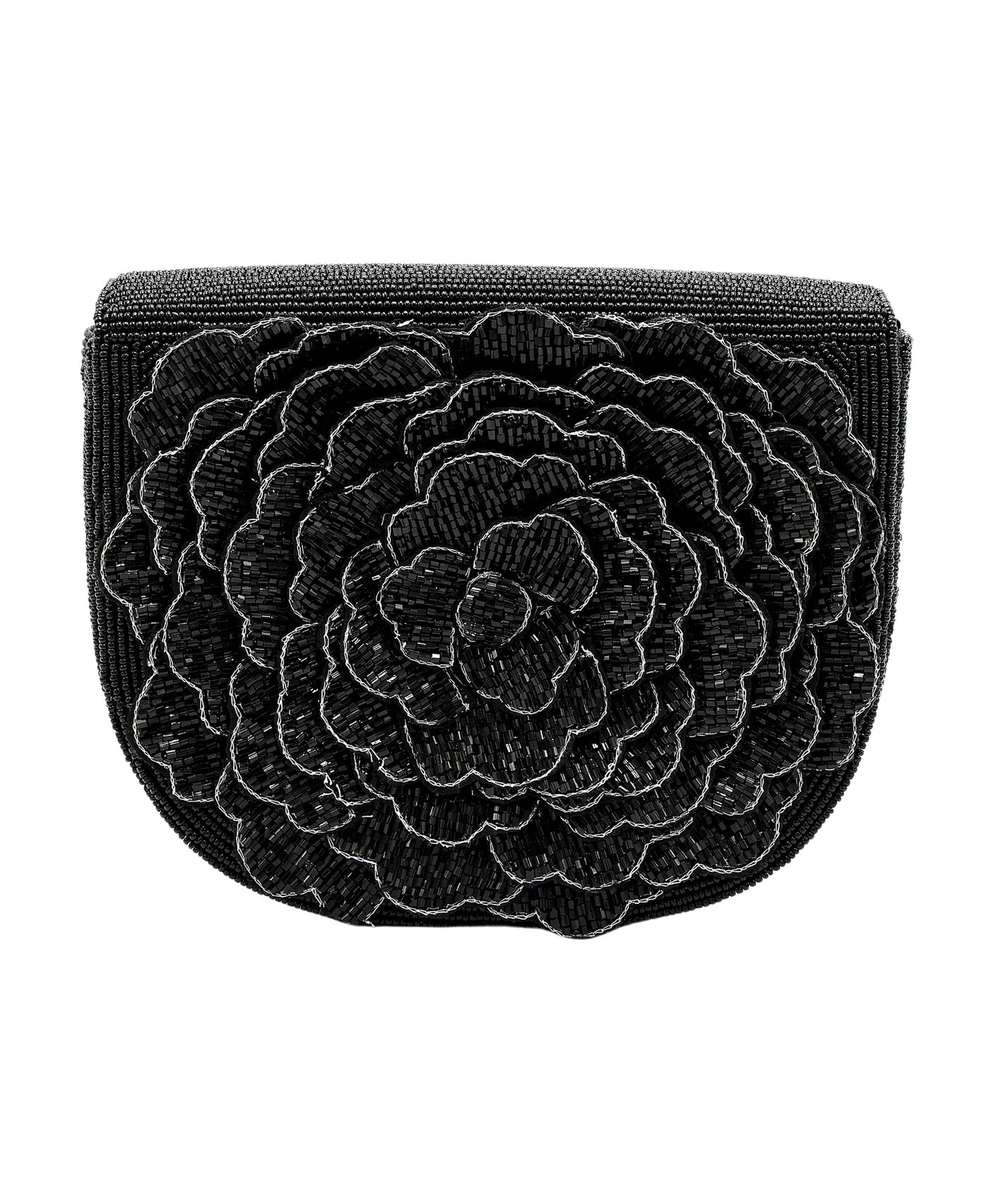 Beaded Flower Clutch Bag view 1