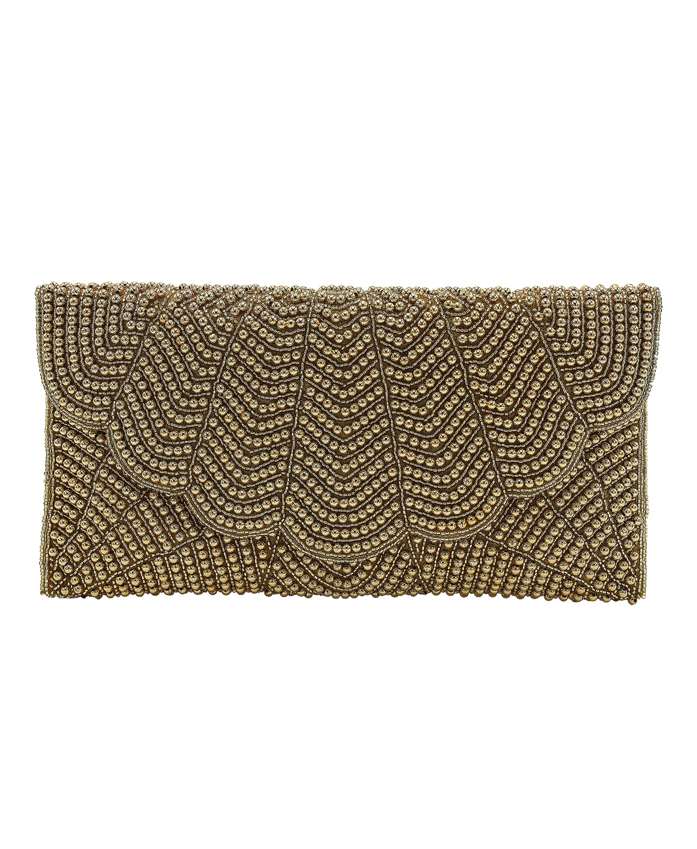 Beaded Scallop Clutch Bag view 1