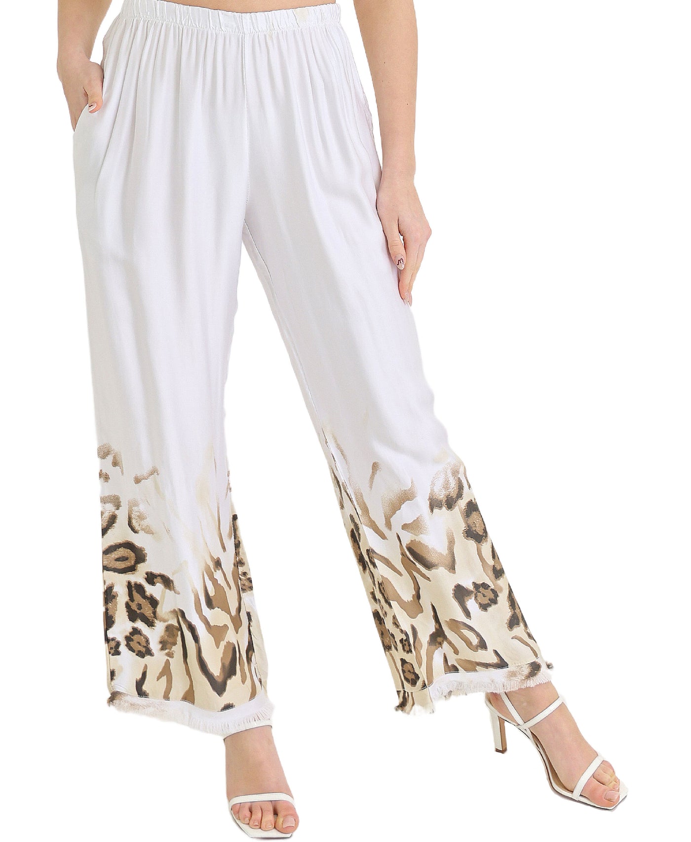 Satin Leopard Print Pants