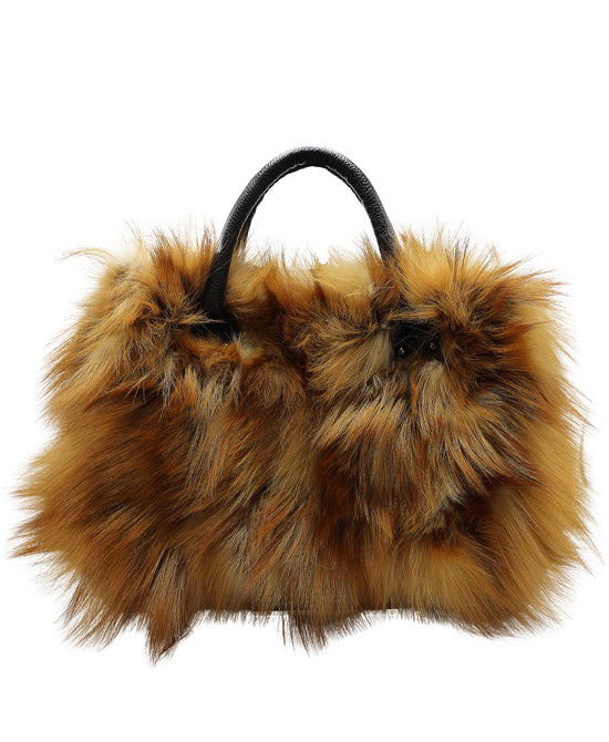 Fox Fur Satchel Handbag view 