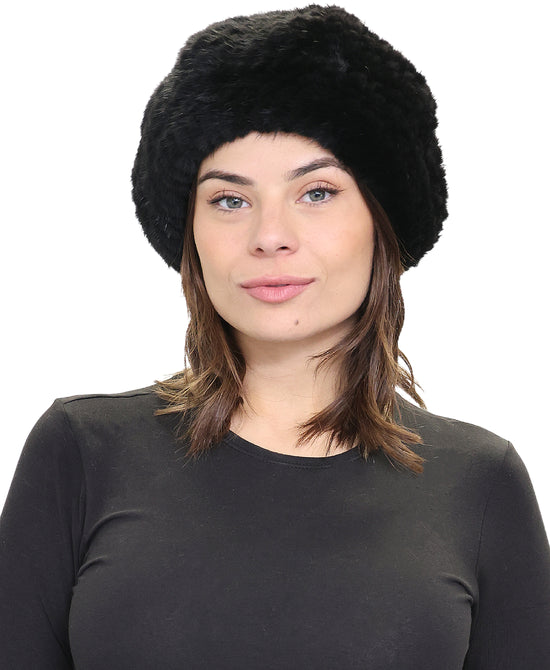 Knitted Mink Fur Beret view 