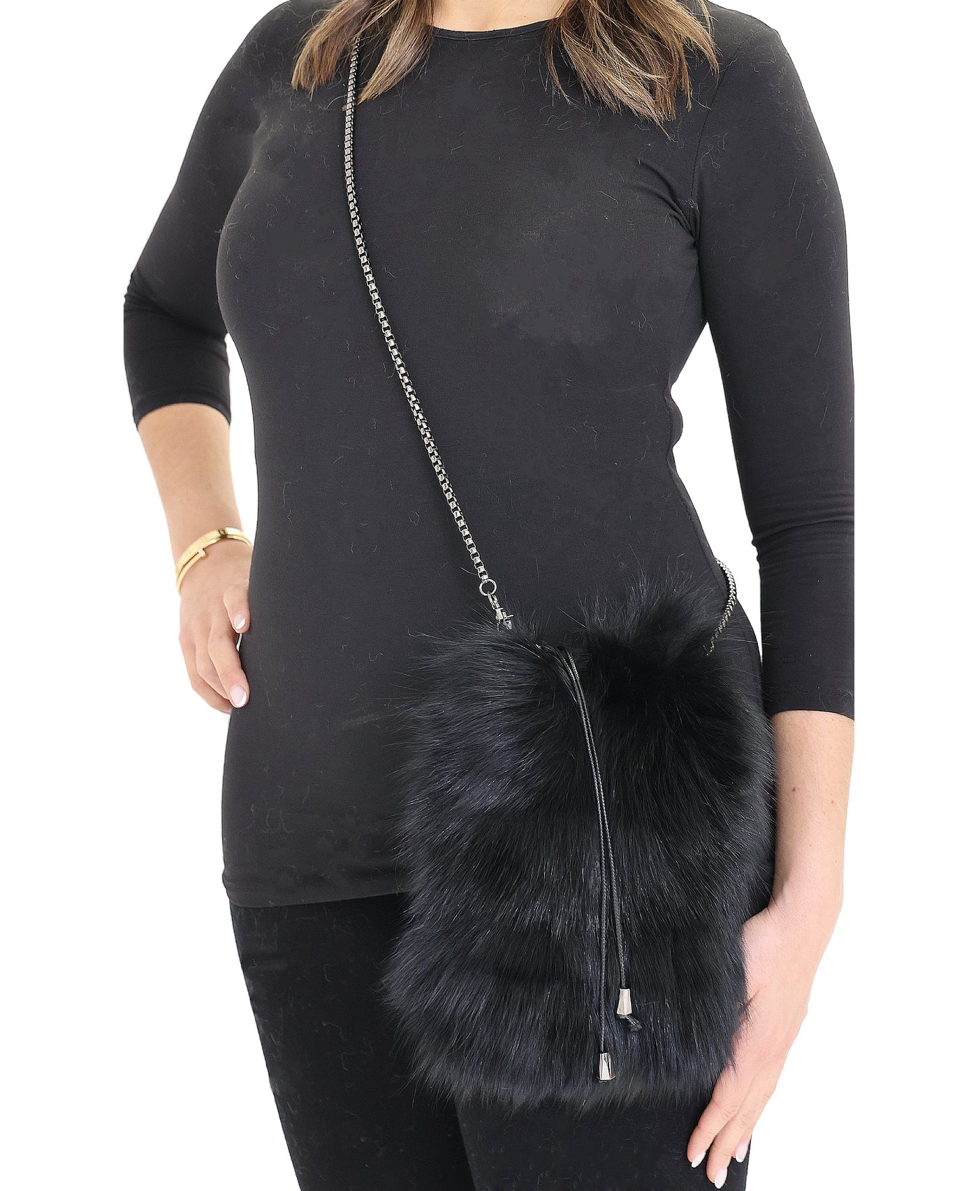 Fox Fur Crossbody Bag view 1