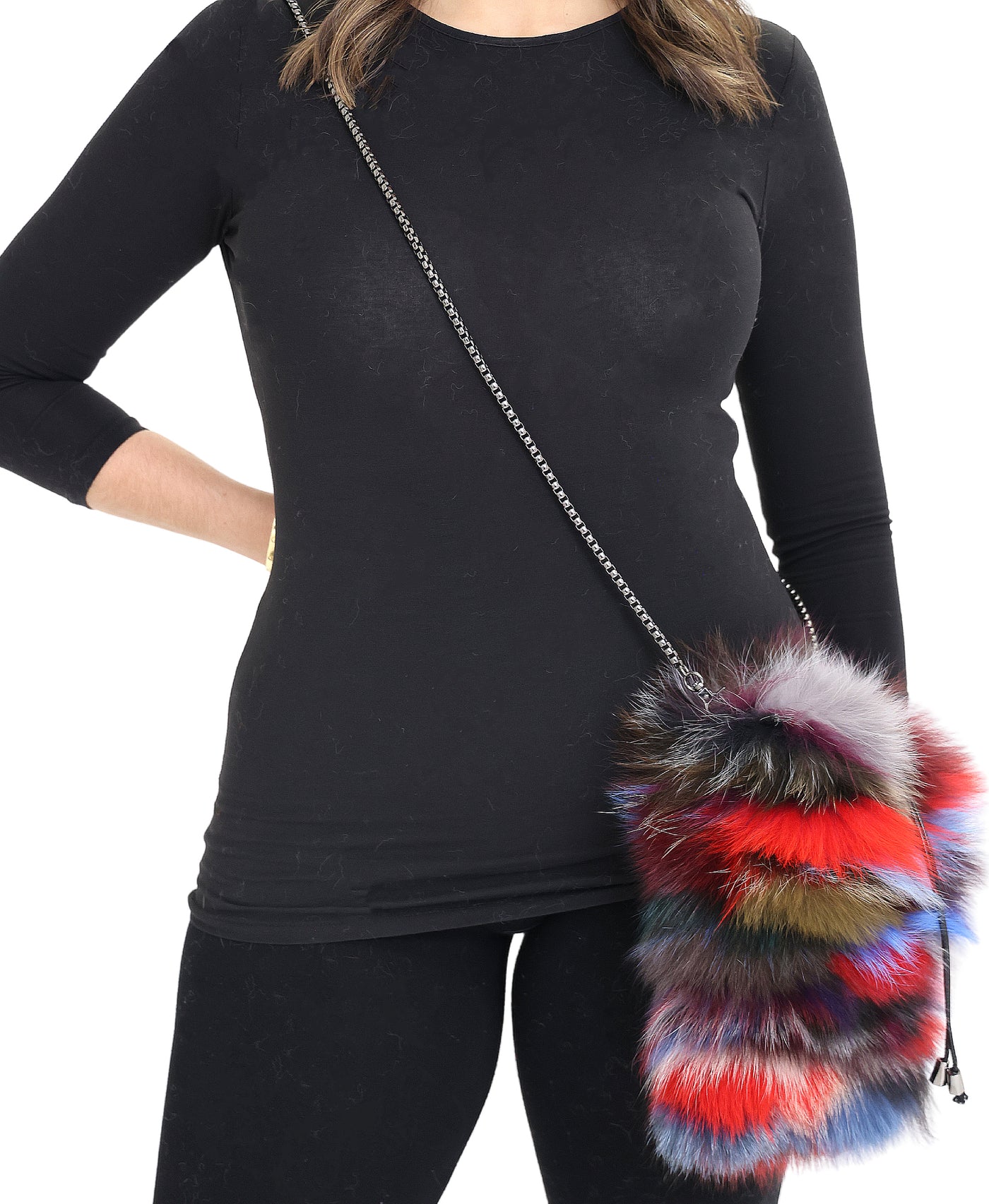 Fox Fur Crossbody Bag view 1