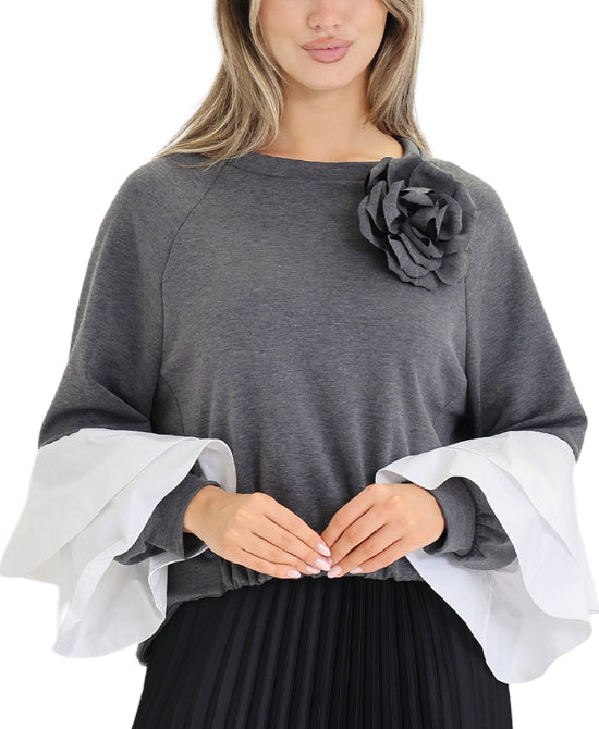 Top w/ Tiered Ruffle Cuffs view 