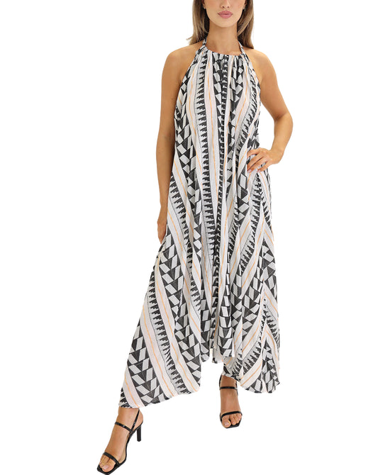 Printed Halter Maxi Dress view 