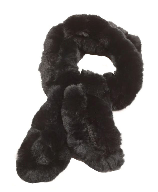 Fur Crochet Pull Thru Scarf view 